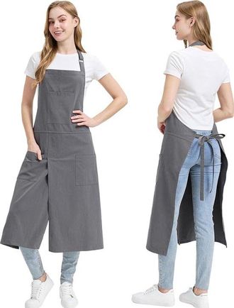 OEM Delantal Dividido Con Bolsillos, Delantal Unisex Para Alfarero Con Correa Ajustable Para Trabajos De Cer&aacute;mica