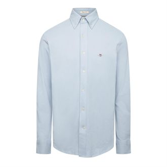 GANT Mens Jsy Pique Polo in MUTED BLUE - Size Medium