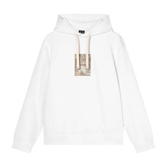 A|X Armani Exchange Hoodies, male, White, Size: XL Hooded Sweatshirt