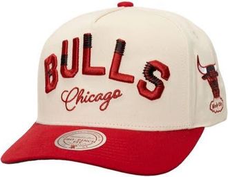 Mitchell & Ness Mens Mitchell & Ness Cream/Red Chicago Bulls Soul Festival Staggered Zag Pro Crown Snapback Hat at Nordstrom