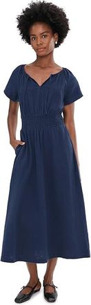Pact Coastal Boho Midi Dress Womens Dress Navy Blue : XS, Cotton