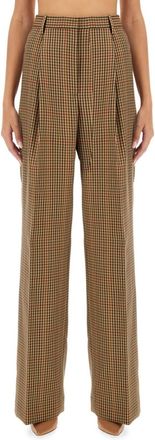 Dries Van Noten Brown Loose Pleated Pants