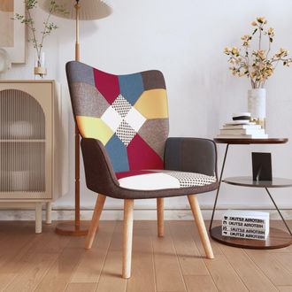 vidaXL Silla De Relajaci&oacute;n De Tela Patchwork Vidaxl