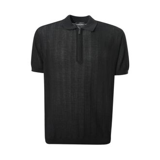Emporio Armani Polo Trui - Heren - Polos - Zwart - M - Katoen - Tops