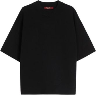 Max Mara Amici Boxy Sweater - Dames - T-shirts - Zwart - M - Polyester - Tops