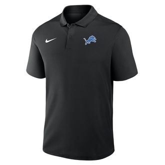 Nike Detroit Lions Logo Victory Nike Mens Dri-FIT NFL Polo in Black | 035800A9J-R0T
