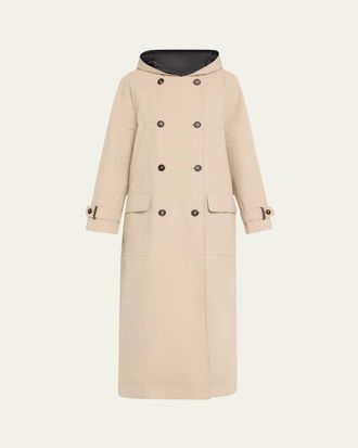 コート BRUNELLO CUCINELLI Long wool coat with jewellery Brunello Cucinelli Long Wool Coat | Neutrals | FARFETCH