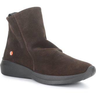Softinos Gujy Platform Wedge Bootie in 004 Dk Brown Suede at Nordstrom Rack, Size 8-8.5Us / 39Eu