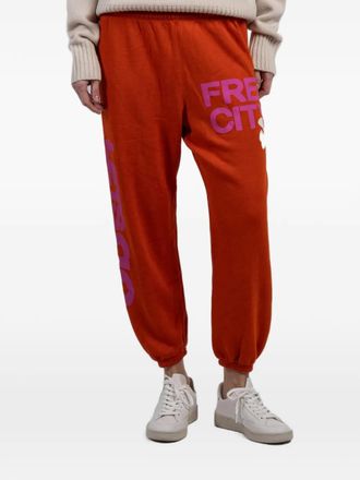 Freecity Pantaloni sportivi con stampa - Arancione