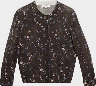 Dorothee Schumacher Blossom Statement Printed Wool-Cashmere Cardigan
