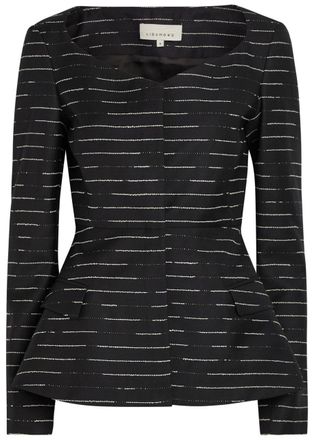 Liberowe Charlotte Striped Wool-blend top - Black And White - S (UK8-10 / S)