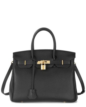 Tiffany & Fred Top-Grain Large Leather Satchel
