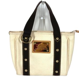 Louis Vuitton Bolso Tote de Lona Vintage Pre-owned - Pre-owned - Mujer - Blanco - ONE SIZE