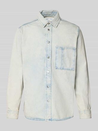 Sams&oslash;e & Sams&oslash;e Regular Fit Jeanshemd mit Brusttasche Modell DAMON in Hellblau, Gr&ouml;&szlig;e XXL