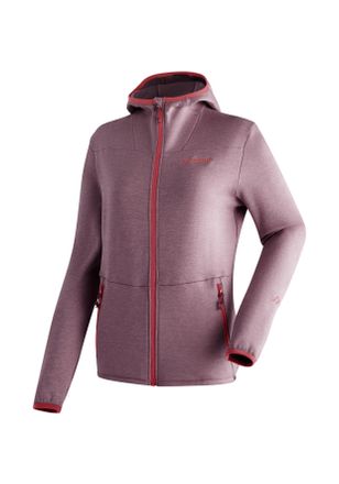 Maier Sports Fave W Damen Fleece mit verstellbarer Kapuze, atmungsaktiver Zip-Hoodie