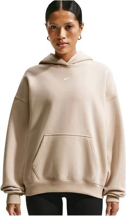 Nike Studio Fleece Medium-Weight Oversized Pullover Hoodie - Dames - Sport - Beige - Maat: XS Fleece
