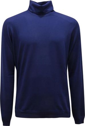 Goes Botanical Dolcevita Tubolare Roll-Neck Sweater - Heren - Coltruien - Blauw - S - Wol - Truien & Vesten