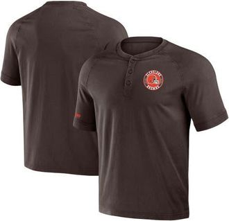 NFL Mens NFL x Darius Rucker Collection by Fanatics Brown Cleveland Browns Washed Raglan Henley T-Shirt at Nordstrom, Size Medium