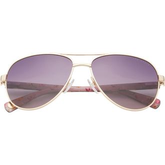 Ted Baker 57mm Metal Frame Aviator Sunglasses in Purple at Nordstrom Rack