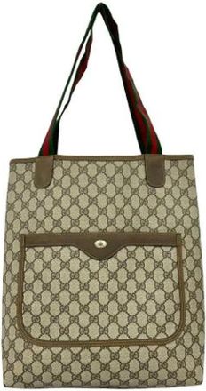 Gucci Pre-owned Vintage Tote Bag - Dames - Vintage Shopper - Bruin - ONE Size - Leer - Vintage