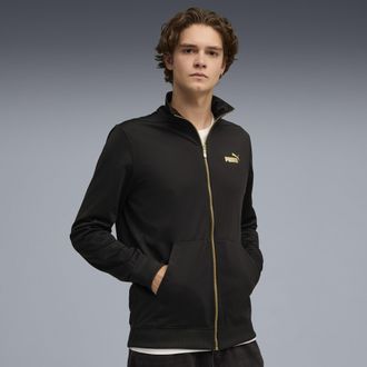 Puma Giacca sportiva Maximal Metallizzato da uomo, Abbigliamento, Nero, XXL