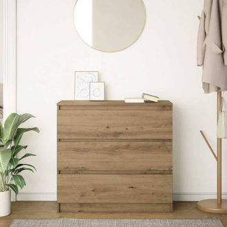 Berkfield Home Sideboard Artisan Oak 80x35x76 cm Engineered Wood in Brown | Size: 80 x 35 x 76 cm