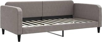 vidaXL Sof&aacute; Cama Sin Colch&oacute;n Tela Gris Taupe 100x200 Cm Vidaxl
