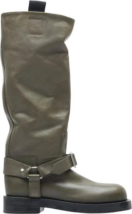 Burberry Leren Hoge Laarzen met Gesp - Dames - Hoge Laarzen - Groen - 36 EU - Leer - Schoenen