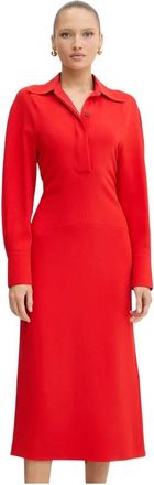 Victoria Beckham Dames, Jurken, Rood, Maat: XS Viscose