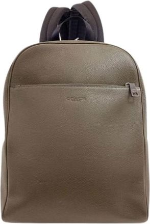 Coach Pre-owned Backpacks, female, Green, Size: ONE SIZE Pre-owned Leather Backpack