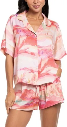 Midnight Bakery Satin Short Pajamas in Pink at Nordstrom, Size X-Large