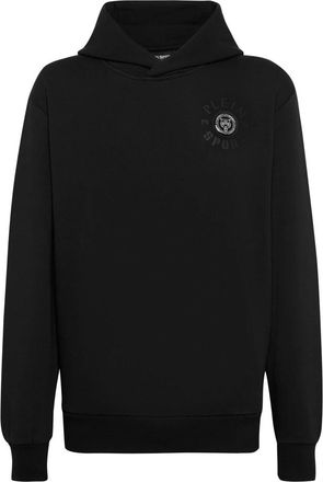 Plein Sport Hoodie Sweatshirt - Heren - Sportshirts - Zwart - 2XL - Katoen - Fitness