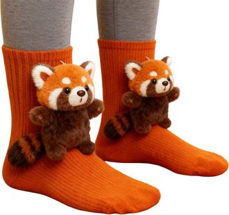 Generic Cozy Christmas Sloth Socks Women Warm Plush Novelty Socks Cute Holiday 3D Animal Socks Soft Winter Indoor Knitted Festive Thick Fluffy Comfort Gift So