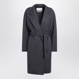 Max Mara Womens Blue Wool Coat With Denim Effect - Grey - Size EU 38 (Womens)