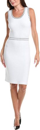St. John Ticking Trim Dress