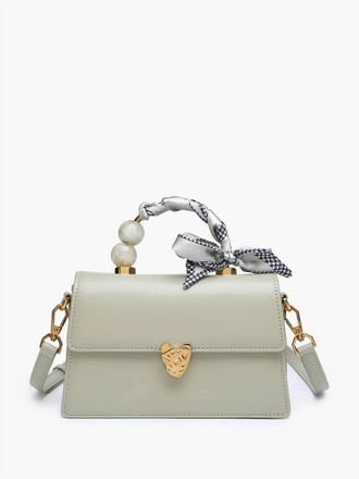 Jen & Co. Venice Pearl Crossbody Clutch In Lt. Green