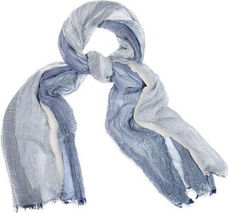 Saachi Striped Fringed Beach Scarf