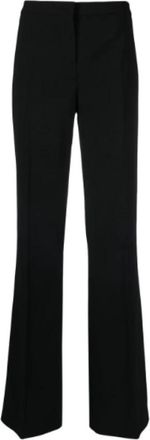 Pinko Zwarte Hoge Taille Broek Rechte Pijp - Dames - Wijde Broeken - Zwart - M - Broeken
