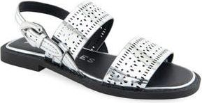 Aerosoles Carole Slingback Sandal in Silver Mirror Metallic Leather at Nordstrom Rack, Size 8