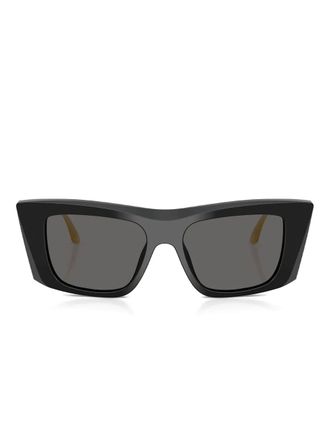 Dolce & Gabbana Eyewear logo-detail square-frame sunglasses - women - Metal/Acetate - 51 - Black