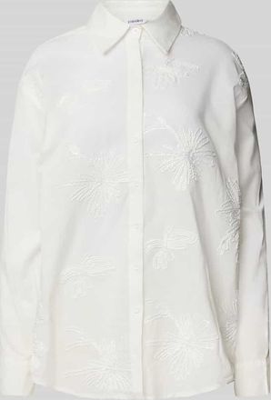 Zabaione Regular Fit Hemdbluse mit Paillettenbesatz Modell Am44ber in Weiss, Gr&ouml;&szlig;e L