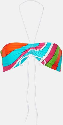 Pucci Iride printed bandeau bikini top