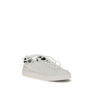 Balmain Womens Black Calf Leather Bos Taurus Low Top Sneakers
