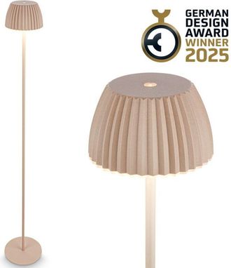 B.K.Licht B.k.licht - Briloner riffle Lampada da terra senza fili IP44, dimmerabile, touch, batteria ricaricabile, vincitrice del German Design Award 2025