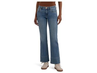 Kut from the Kloth Kelsey Mid-Rise Kick Flare with Wide Hem Womens Jeans Contract : 18 29, Cotton/Spandex