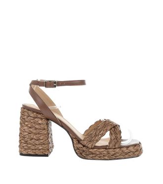 Castaner Brown Braided Heels