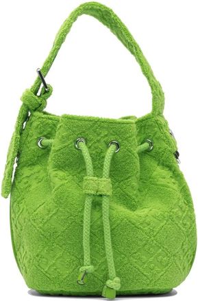 Tory Burch Groene Handtas met Stijlvol Monogram Ontwerp - Dames - Schoudertassen - Groen - ONE Size - Katoen - Tassen