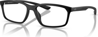 A|X Armani Exchange 56mm Rectangle optical glasses in Black at Nordstrom
