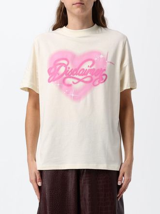 Disclaimer T-shirt in cotone con stampa grafica e logo a contrasto