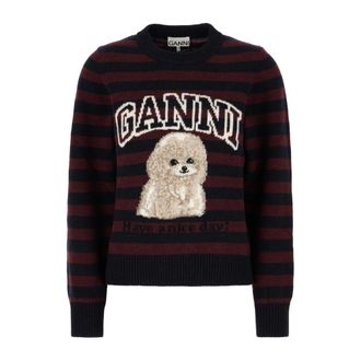 Ganni Maglieria - Dames - Ronde hals truien - Veelkleurig - S - Truien & Vesten